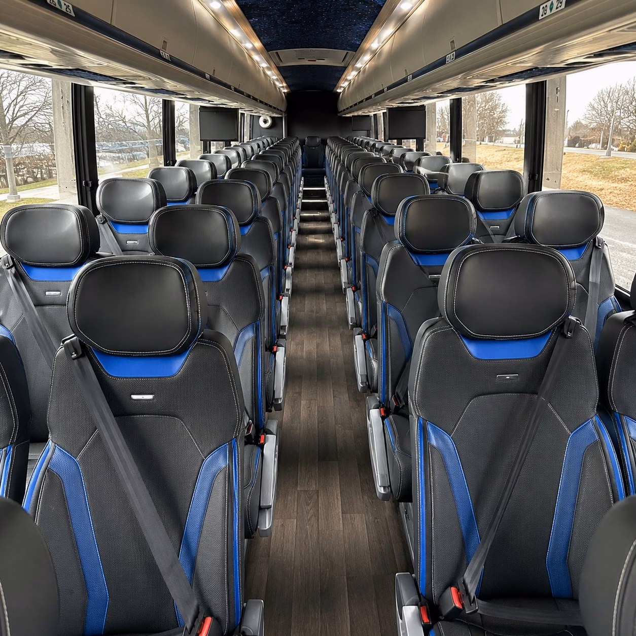 bend charter bus interior gallery
