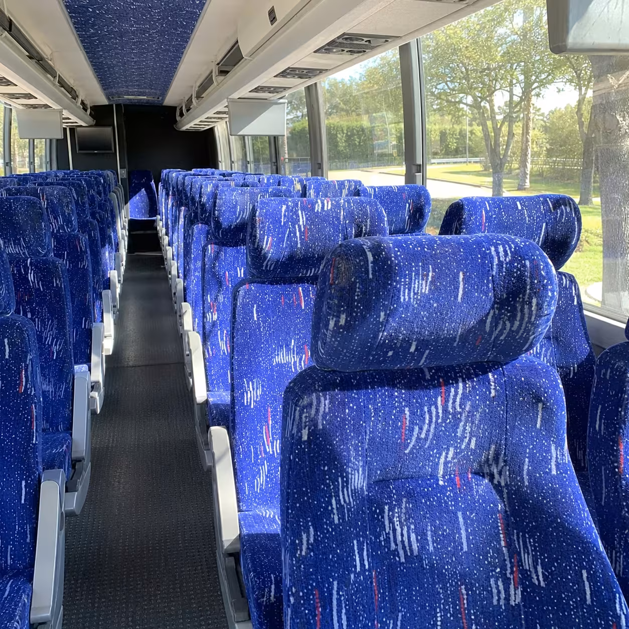 bend charter bus rental inside