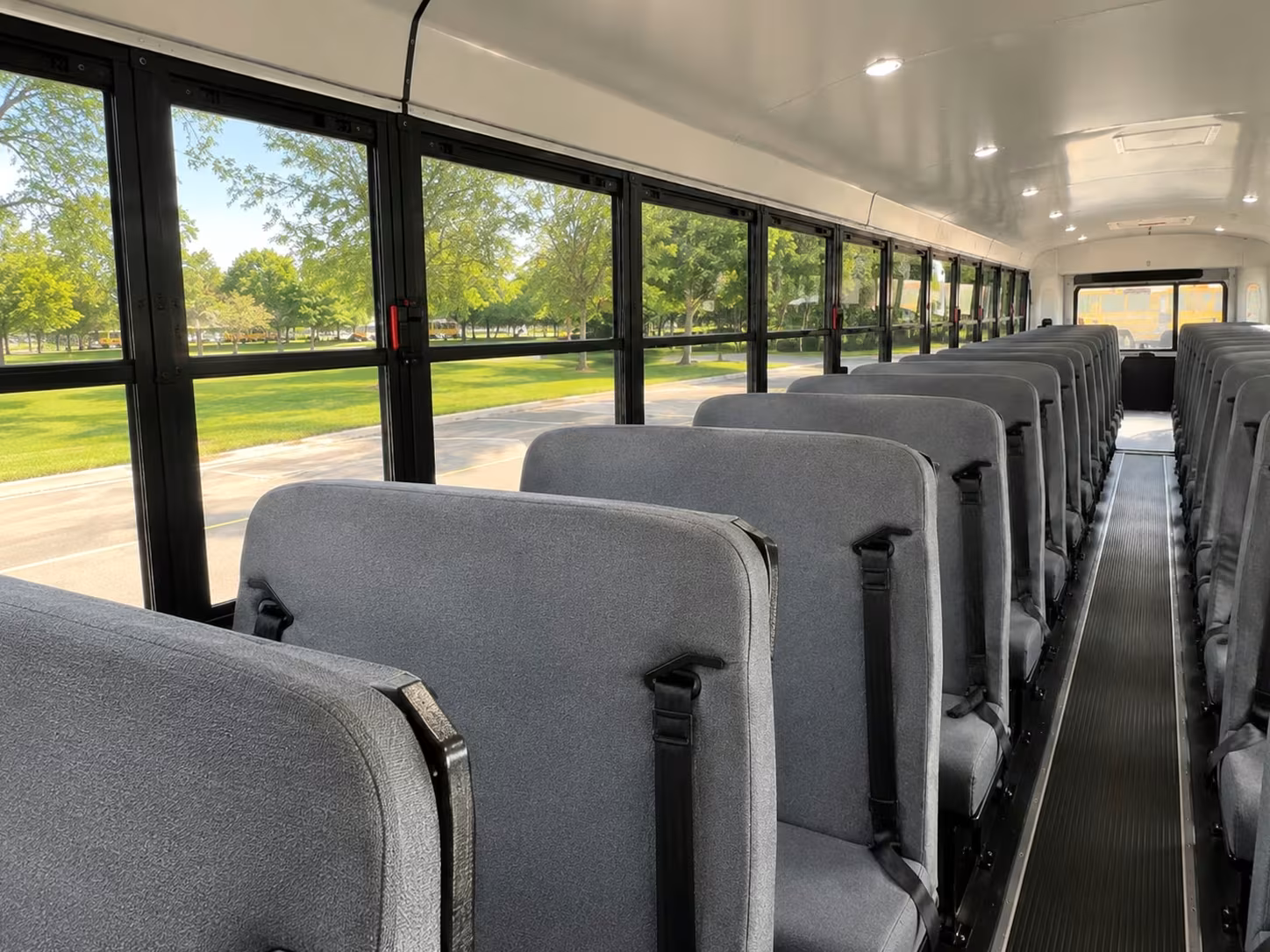 school bus inside