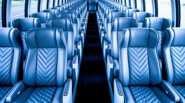 bend 54 passenger charter bus interior