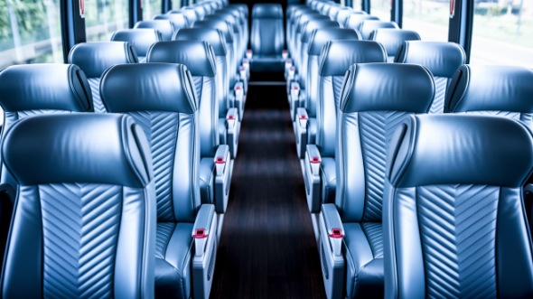 bend 55 passenger charter bus interior