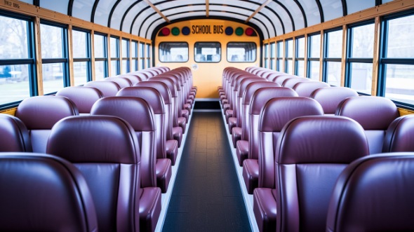 school bus rental interior